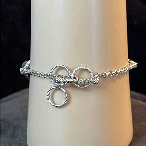 Karis Malagasy Labradorite Multi Gemstone Clelestial Garden Bracelet, Platinum - Picture 5 of 17